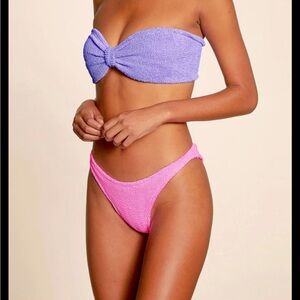 Hunza G Lilac and Pink Bikini Set